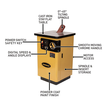 Powermatic Oscillating Spindle Sander, 1 HP, 115V 1Ph (Model OSS10) - WoodArtSupply
