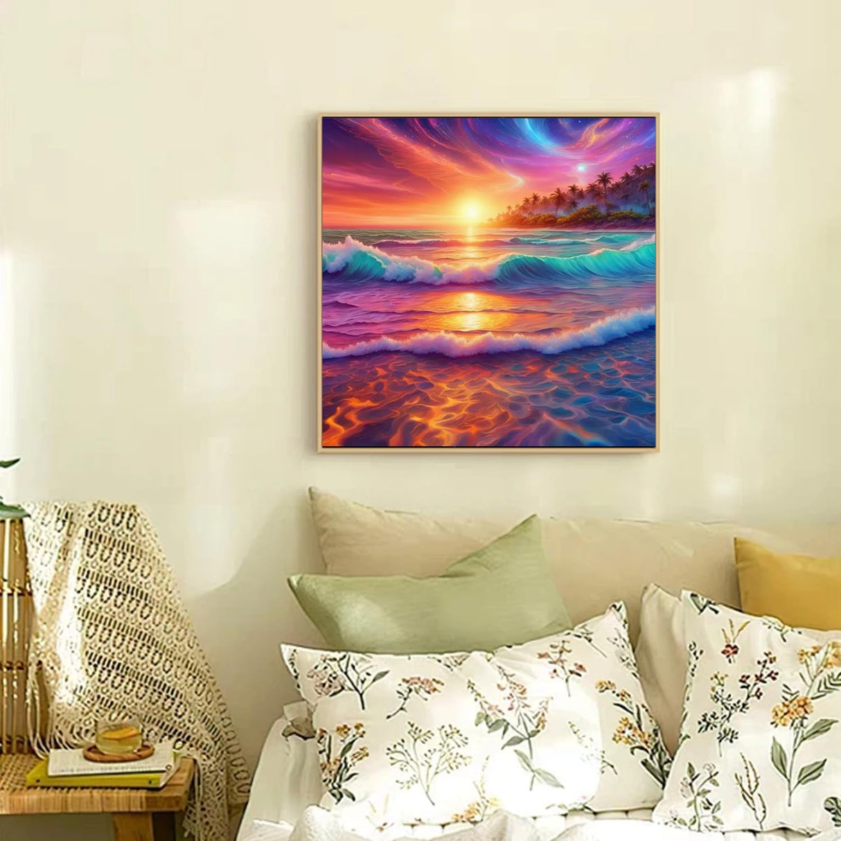 AIBOERL Sea Wave Diamond Art Kits for Adults,Landscape 5D Diamond Painting Kits for Adults Beginners,DIY Full Round Drill Diamond Dot Painting Gem Art Kits for Adult,Home Wall Decor 12x12Inch AIBOERL