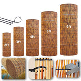 BeNsil Outdoor Privacy Fence 2ft 3ft 4ft 5ft 6ft High Reedhead Roll Balcony Privacy Screen Decorative Fences Privacy Screen Panels BeNsil