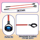 JstFrU Portable Indoor Shuffleboard Table Game, Curling Game and Bowling Game 3 in 1 Board Game Set,with 11.7 Foot Game Mat,2 Cues,8 Curling Rocks,6 Bowling Pins,Fun Family Game JstFrU