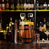 DECHOUS Wooden Wine Barrel Decor, Small Wood Barrel Decoration for Party, 12.2x6.3in Decorative Wooden Wine Barrel Table Small Whiskey Barrel Bucket Prop for Home Bar Party DECHOUS