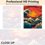 TUMOVO Paint by Number for Adults - Japan Landscape Big Waves Kit on Canvas, DIY Oil Painting Arts Craft for Adults and Kids, 16 x 20 Inch TUMOVO
