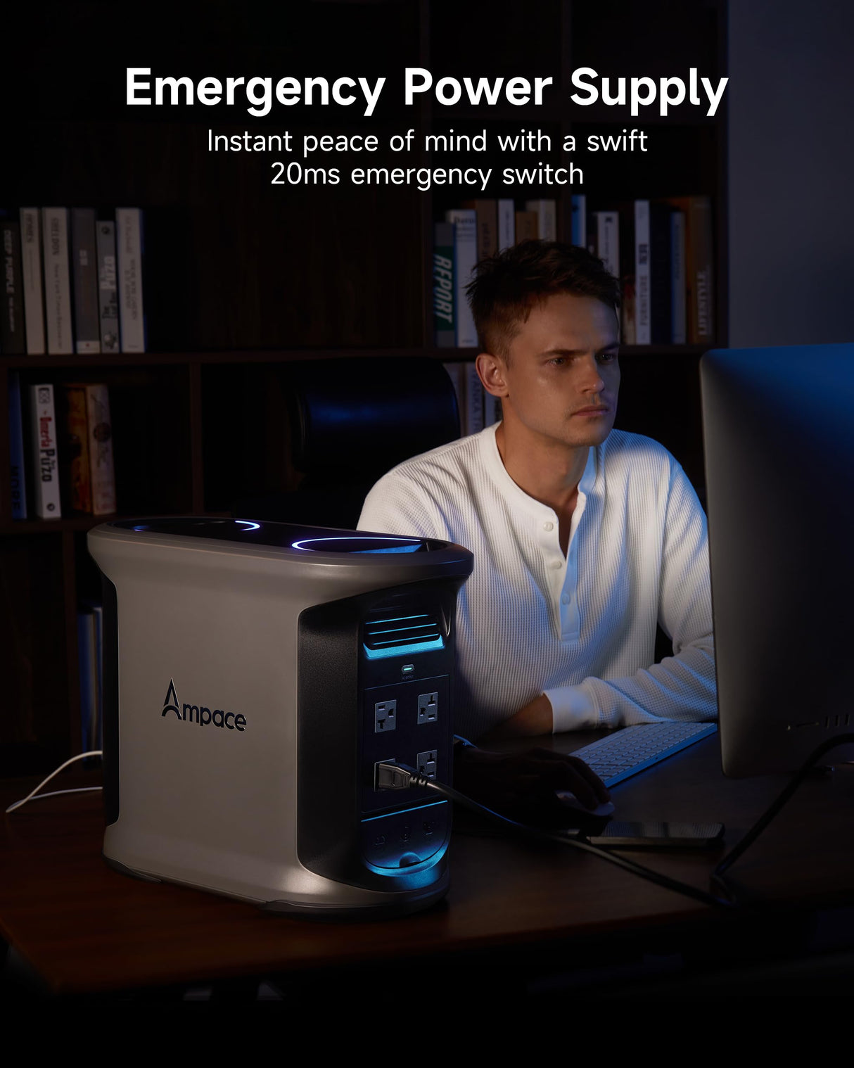 Ampace Andes 1500 Portable Power Station, 1462Wh LiFePO4 Power Station, Full Charge in 55 Min, 2400W (Surge 3600W) SiCPrime Solar Generator for Outdoor Camping, RVs, Home Backup(Solar Panel Optional) AMPACE