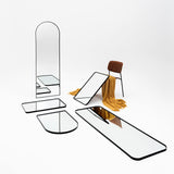 Minuover Wall Mount Mirror for Bathroom, Brush Black Metal Framed Rounded Corner Rectangular Vanity Mirror (20" x 30", Black) Minuover