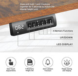 Legooin Electric Standing Desk, 55 x 24 in Adjustable Height Sit Stand up Desk, Sit Stand Home Office Computer Desk with Oversized Mouse Pad(Brown) Legooin