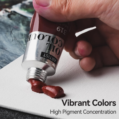 PHOENIX Artist Oil Paint Set - 12 Color x 1.35 Oz. / 40ml Large Tubes Oil Based Paints for Beginners, Oil Painting Colors for Professional Artists PHOENIX