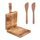 Tortilla Press Maker, 5inch Tortilla Maker Press Wood Roti Maker Tortilla Presser Mexican Tortillera Maker Quesadilla Maker for Tortillera, Pataconera and Dough Press Cyrank