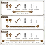 Wood Curtain Rods for windows 48 to 84 Inch(4-7ft): 1 Inch Adjustable Heavy Duty Curtain Rods,Netted Wood Grain Window Curtains Rods for Farmhouse,Living room, bedroom, kitchen, etc. Size:36-88" Ycolnaefllr