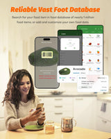 Ataller Smart Food Scales with Nutritional Calculator, Smartphone App with 26 Nutrients Tracking, Calorie, Marco, Digital Kitchen Weight Grams and Ounces for Weight Loss, 11 Pounds, Stainless Steel Ataller