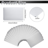 Tandefio 50 Pcs 304 Stainless Steel Metal Business Cards Sublimation Blank Steel Card Laser Engraving Stainless Cards for House Office Customer DIY Gift Plate Cards (0.8 mm Thickness) Tandefio