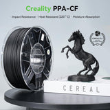 Creality PPA-CF 3D Printer Filament, 1kg, High-Performance Nylon with 15% Carbon Fiber, Black Creality