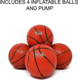 Kids Basketball Hoop Arcade Game, with 4 Balls Air Pump - Indoor Toy Basketball Shooting System - Fun for All Ages - Toys Sports for Boys and Girls Tundras Sports ziraki