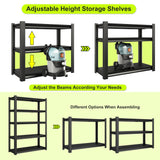 SDXYSTCE 48" W Garage Shelving Heavy Duty, 2800 Lbs Loads Garage Storage Shelves Heavy Duty, Metal Shelving Units and Storage Racks, Industrial Utility Shelf,48" Wx18 Dx78 H, Black SDXYSTCE