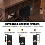 HARDROCK Biometric Slider Gun Safe for Handgun,Hidden Fingerprint Gun Safe Box for Home Nightstand Desk Bedside,Wall Mounted Lock Quickly Access Sliding Door Pistol safes,PIN Code Key HARDROCK