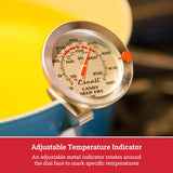 Escali AHC1 Stainless Steel Deep Frying and Candy Thermometer with Pot Clip, 5-Inch Probe with Candy Temperature Zones, NSF Certified Escali