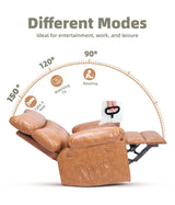 GarveeHome Oversized Recliner Chair - Faux PU Leather Large Manual Recliner for Adults, Exceptional Comfort Lazy Chair with 1.5X Sponge Filling and Easy Recline Mechanism for Relaxation GarveeHome