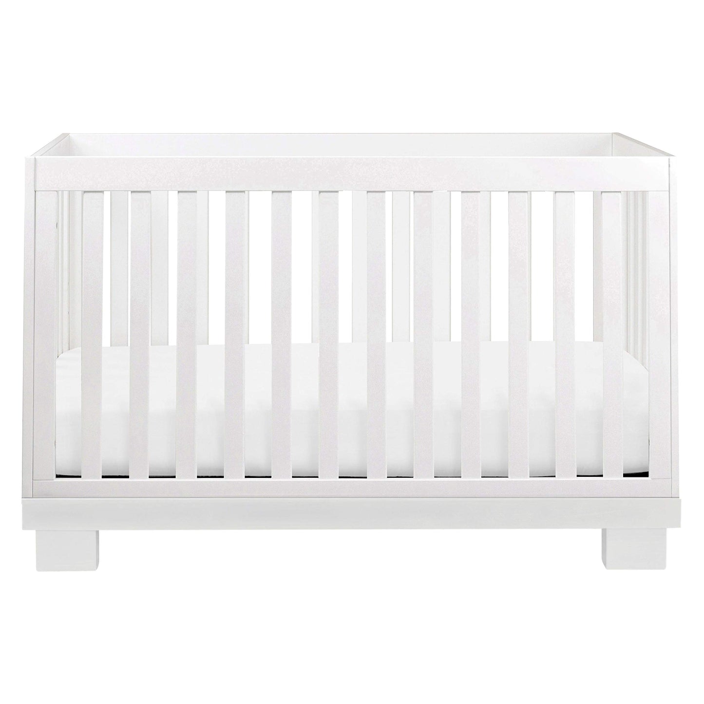 Babyletto Modo 3-in-1 Convertible Crib with Toddler Bed Conversion Kit in White, Greenguard Gold Certified