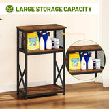 Snughome Fish Tank Stand, 10 Gallon Aquarium Stand with Storage, 3 Tier Heavy Metal Fish Tank Stand Fish Tank Shelf 20.47''L×11.42''W×30.91''H, Rustic Brown Snughome