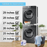 Kiss Core Washer Dryer Stacking Kit 29 inch, Universal Washer and Dryer Stacking Kit with Pull Out Drying Rack, Adjustable 29"/28"/27"/26"/25"/24" Stacking Kit with Ratchet Strap Kiss Core