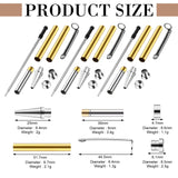Colarr 10 Pcs Pen Kits for Wood Turning 7mm Slimline Pen Twist Kit with Refill Lathe Turning Supplies for Making Office Classroom Supplies DIY Friend Teacher Student Gifts(Silver) Colarr
