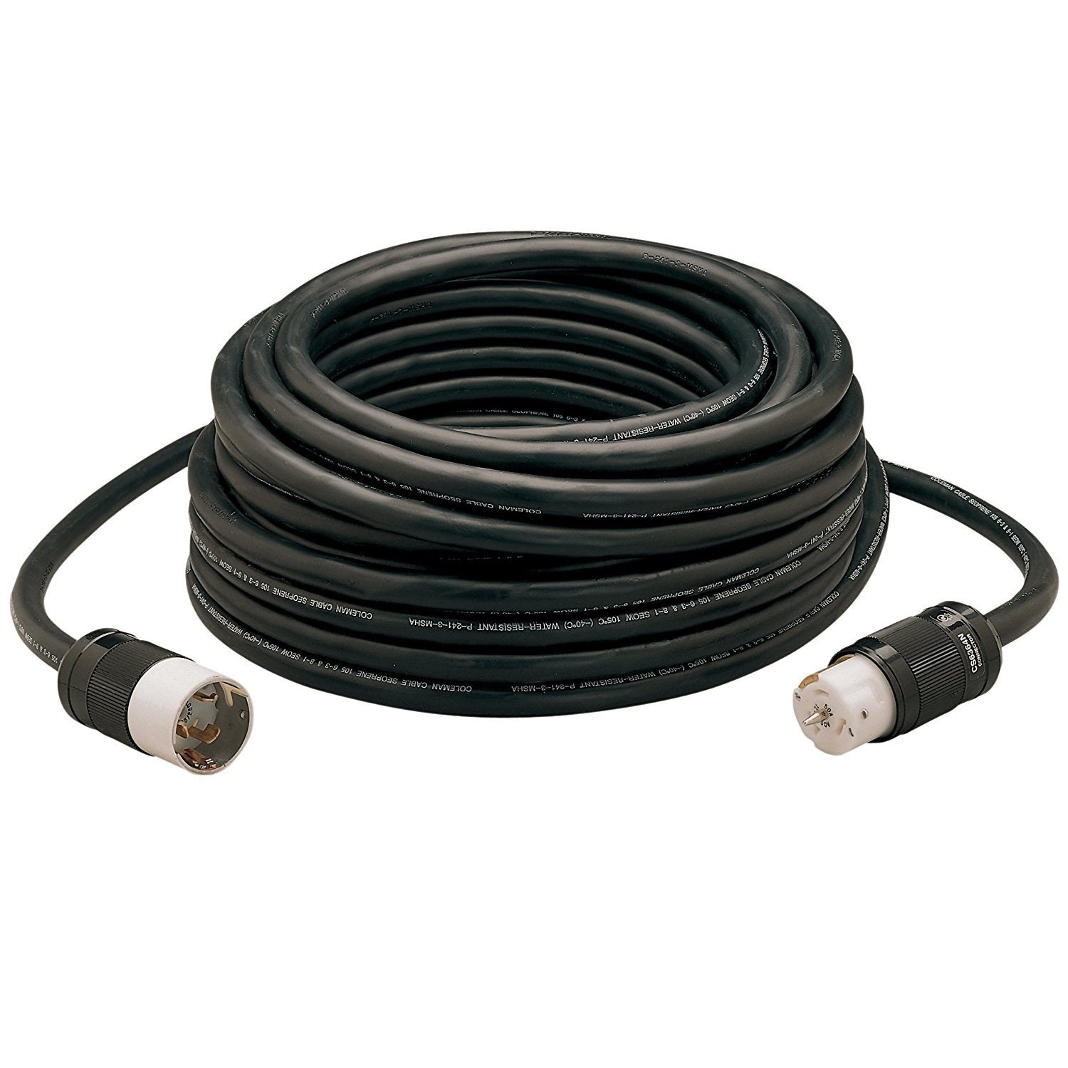 Southwire Extra Duty Outdoor Extension Cord, 100Ft, 8 Gauge, 50 AMP, Twist-to-Lock, Generator Cord, SEOW, Black, 19190008 - WoodArtSupply