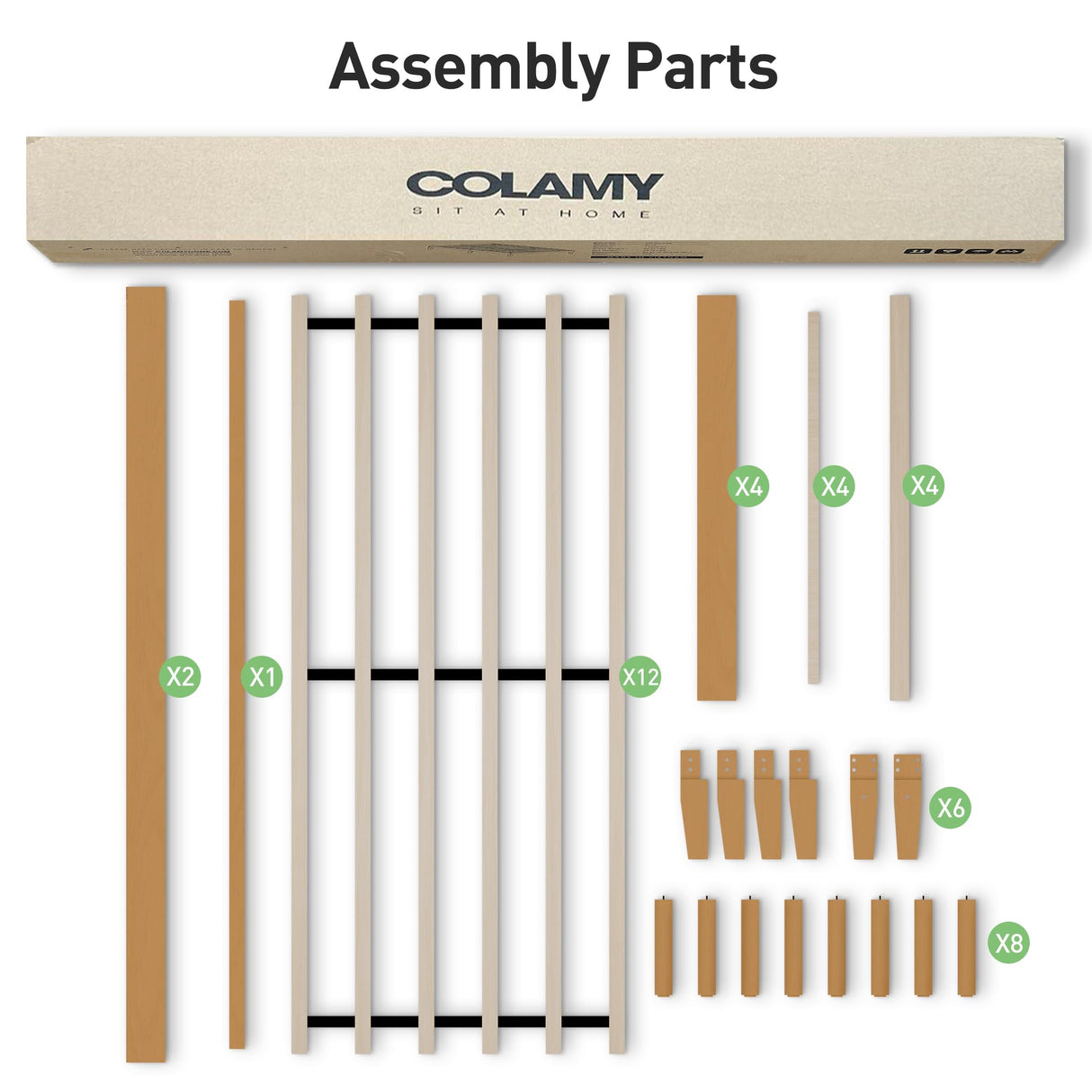 COLAMY 12 Inch Queen Size Platform Bed Frame，Sturdy Wood Bed Frame with Wood Slat Support, No Box Spring Needed, Easy Assembly(Rustic Pine) COLAMY