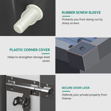 DWVO Outdoor Storage Shed 5 x 3FT, Heavy Duty Metal Tool Sheds Storage House with Lockable Door & Air Vent for Garden, Patio, Lawn to Store Bike, Garbage Can, Lawnmower, Dark Gray DWVO