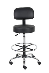 Boss Office Products Be Well Medical Spa Drafting Sool with Back in Black Boss Office Products