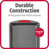 GoodCook MegaGrip 8” x 8” Non-Stick Square Baking Pan with Silicone Grip Handles - Heavy-Gauge Steel Cake Pan Baking Dish for Brownies, Bread, Cake, Baked Goods GoodCook