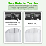 Vacuum Sealer Machine, INKBIRD Powerful 130W High Power with Liquid/Moist/Dry 6-Food Modes, Compact Food Preservation System with Cutter, Full Start Kit with Pre-cut Bags*10 (8''*11.8''), EXT-VAC Inkbird