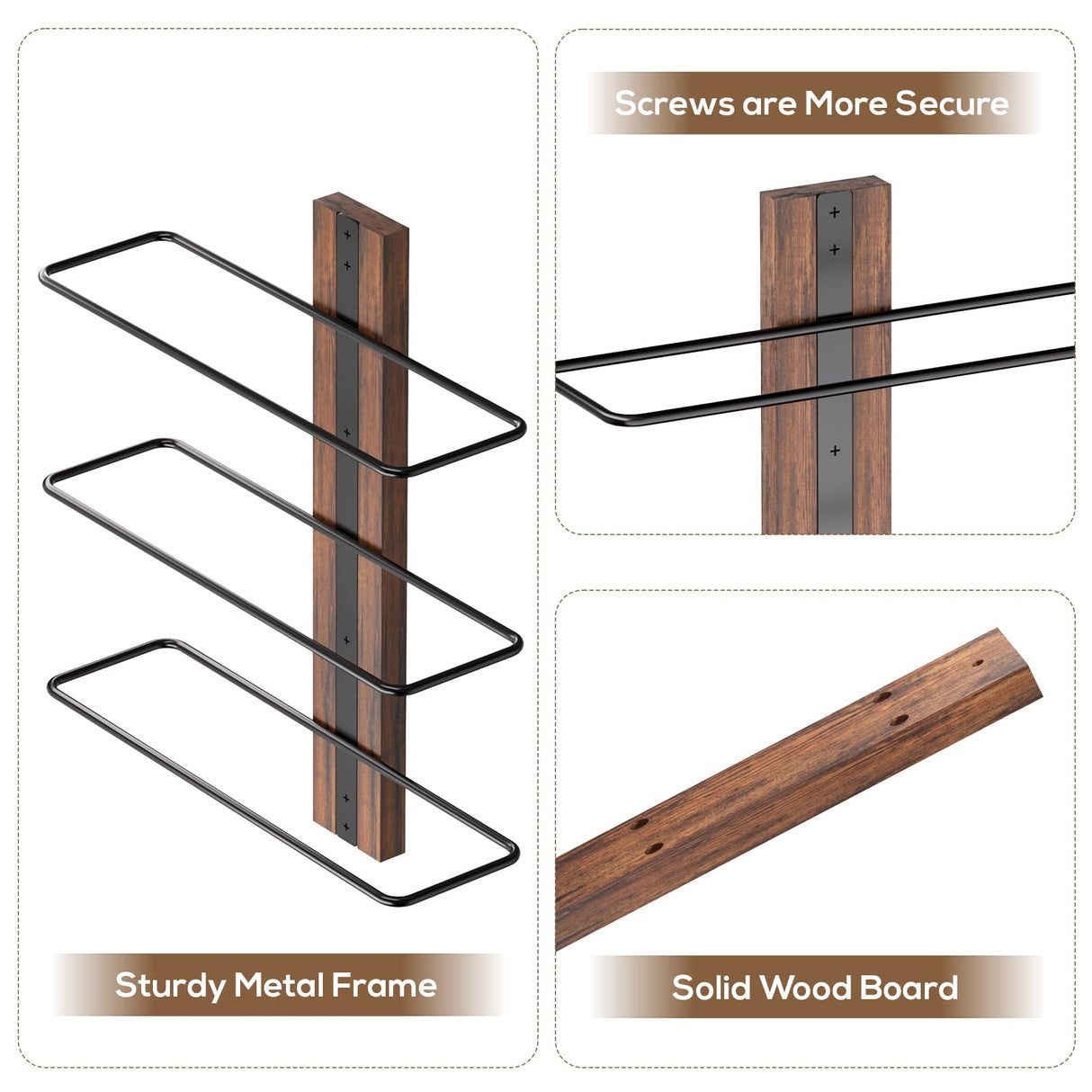 B4Life Wine Rack Wall Mounted for 12 Wine Bottles Wall Wine Rack Wood Wine Racks for Wall, Wine Holder Wall Mounted Wine Bottle Racks for Kitchen, Dining Room, Bar B4Life