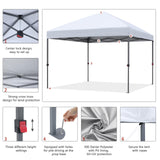 ABCCANOPY Pop Up Canopy - Outdoor Patio Portable Canopy Tent Heavy Duty for Backyard and Deck with 4 Sandbags(White, 10x10) ABCCANOPY