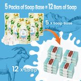 PIUH Goat Milk Soap Making Kit with Soap Melter for Adults, DIY Soap Making Supplies Kit with Natural Goats Milk Soap Base, Soap Melting Pot and Complete Supplies for Making Soaps, Craft Kit for Gift PIUH