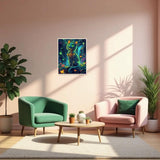 obterie Cat Paint by Numbers Kit for Adults Beginner Skeleton Oil Painting Kit Adult Paint by Number Kits on Canvas DIY Painting for Beginners Art by Numbers for Gifts Home Wall Decor 16x20 Inch obterie