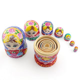 Starxing Russian Nesting Dolls Wood Matryoshka Stacking Set of 7 Handmade Toys for Children Kids Adults Easter Mother's Day Birthday Christmas Halloween Home Room Decoration Gift Starxing