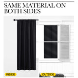 NICETOWN Halloween Black Blackout Curtain Blinds - Solid Thermal Insulated Window Treatment Blackout Drapes/Draperies for Bedroom (2 Panels, 42 inches Wide by 63 inches Long, Black) NICETOWN