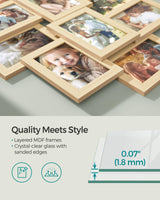 SONGMICS Collage Picture Frames, 4x6 Picture Frames Collage for Wall Decor, 10 Pack Photo Collage Frame for Gallery, Multi Family Picture Frame Set, Glass Front, Assembly Required, Natural Beige SONGMICS