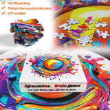 Bgraamiens Puzzle-Paint Splashes-1000 Pieces Gradient Colorful Impossible Puzzle for Adult,Hard Challenge Puzzle for Adult Bgraamiens