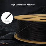 Carbon Fiber Filament 1.75mm - Reinforced 3D Printer Filament - Black pla 3D Filament - PLA-CF 1.75 Filament - 340m Spool (2.2 LBS) for 3D Printers Force Tracer