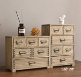 KIRIGEN Wooden Storage Cabinet Organizer Desktop Storage Drawers for Home Office Supplies Dark Brown(4D6CG-DBR) KIRIGEN