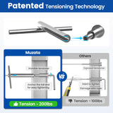 [Patent] Muzata 40 Pack 1/8" Invisible Cable Railing Kit Hardware Upgraded Hand Swage Tensioner Hidden for 2"x2" Metal Post T316 Stainless Steel Deck Cable Railing System CB40 Muzata