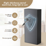 Athena Collection 71" Tall Metal Storage Cabinet with 2 Doors and 6 Ajustable Shelves, Garage Storage Cabinet for Files, Tools, Home Offcie, School, Garage, Pantry, Grey Black Athena Collection