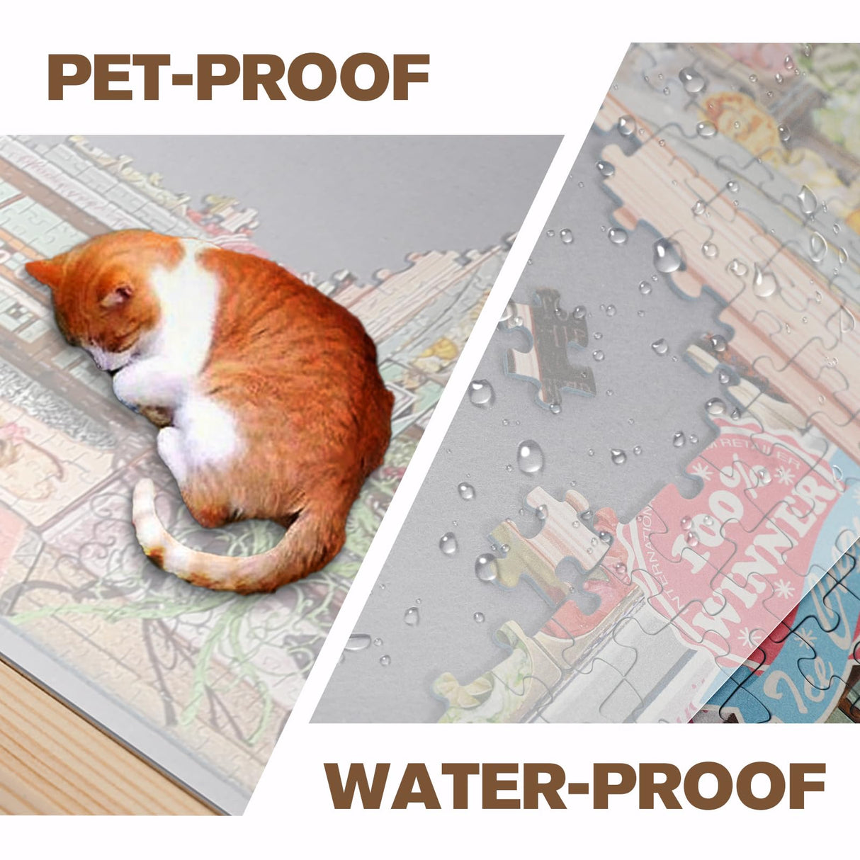 Puzzle Table with Drawers 1500 Piece Rotating Jigsaw Puzzle Board with Cover 35”x27” Portable Puzzle Tables for Adults Birthday Gift for mom Women JoyPcsTable