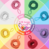 YGSEPCC Weaving Loom Kit Toys for Kids, DIY Art and Crafts for Adults, Girls Ideal Gifts for Ages 4 5 6 7 8-10 12 13, Easy Potholder Bracelets Knitting Activity for Beginners, 136 Craft Loops 22 Ropes YGSEPCC