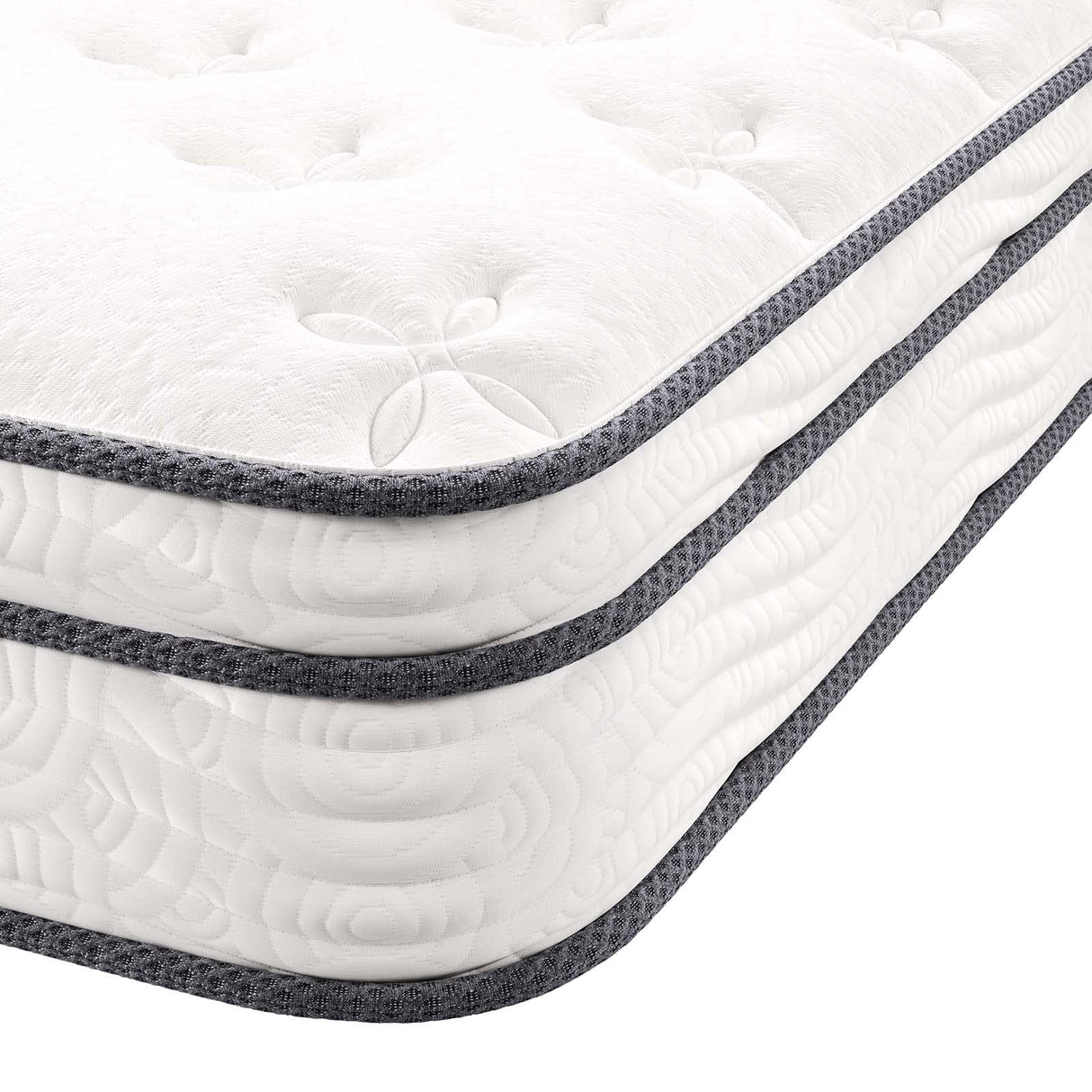Modway Jenna 8” Innerspring and Memory Foam Twin Mattress With Individually Encased Coils, White Modway