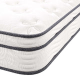 Modway Jenna 8” Innerspring and Memory Foam Twin Mattress With Individually Encased Coils, White Modway