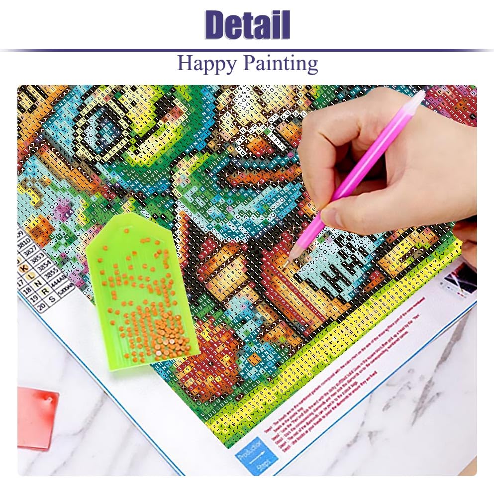BOHADIY Sea Turtle Diamond Art Painting Kits for Adults, Full Drill Diamond Dots Paintings for Beginners, Round 5D Flowers Paint with Diamonds Pictures Gem Art Painting Kits DIY Crafts Kits 12x12inch BOHADIY
