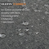 Vakollia 5 Pieces Modern Aluminum Patio Furniture Set with Fire Pit Table, Outdoor Conversation Sets Metal Sectional Sofa Vakollia