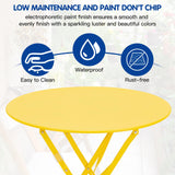 3-Piece Bistro Table and Chairs, Wrought Iron Bistro Set, Anti-Rust, Waterproof Folding Cafe Table and Chairs Set of 2, Foldable Small Bistro Set for Small Space/Indoor/Outdoor/Porch/Lawn/Balcony BUPPLEE