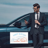 Tallew 4 Pcs Blank Magnets for Vehicles Rounded Corners Blank Car Magnet Set Door Blank Magnetic Sign Sheet Vinyl Magnetic Sheet for Advertise Business Company Logo, 18 x 12 Inches, 24 x 12 Inches Tallew